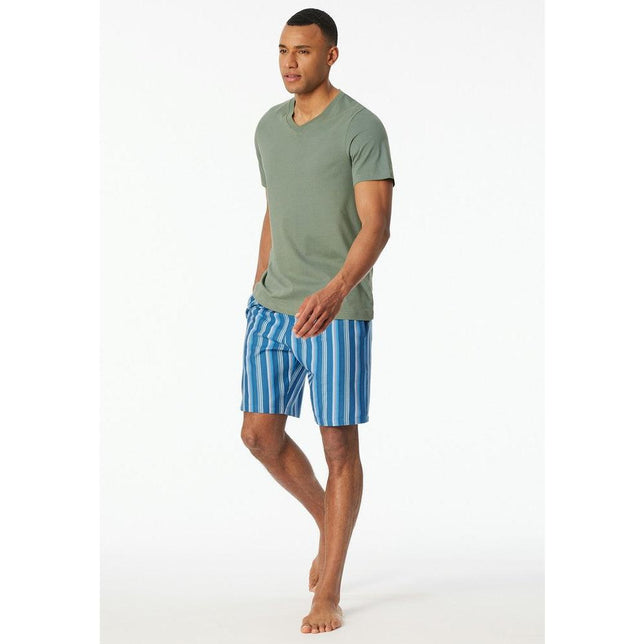 Schiesser Heren Nacht Shirt T-Shirt V-Hals182181 - Jambelles