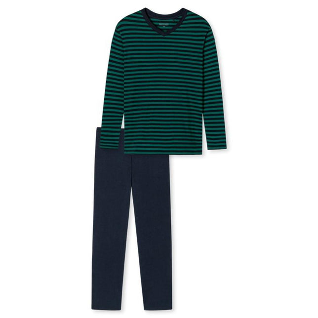 Schiesser Heren Pyjama set Long V Neck 179101 - Jambelles