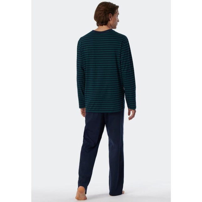 Schiesser Heren Pyjama set Long V Neck 179101 - Jambelles