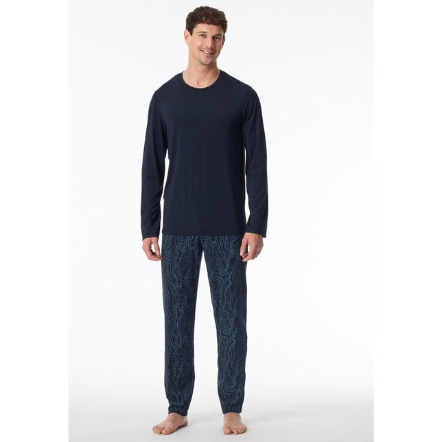Schiesser Heren Pyjama set Schlafanzug lang 181181 - Jambelles