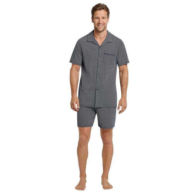 Schiesser Heren Pyjama set Shortama 173861 - Jambelles