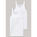 Schiesser Heren Shirt/Hemd Hemd 0/0 Dubbelverpakking Fijnrib CO 100 205144 - Jambelles