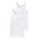 Schiesser Heren Shirt/Hemd Hemd 0/0 Dubbelverpakking Fijnrib CO 100 205144 - Jambelles