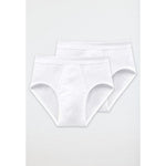 Schiesser Heren Slip Sport slip dubbelverpakking 2P fijnrib CO 100 205159 - Jambelles