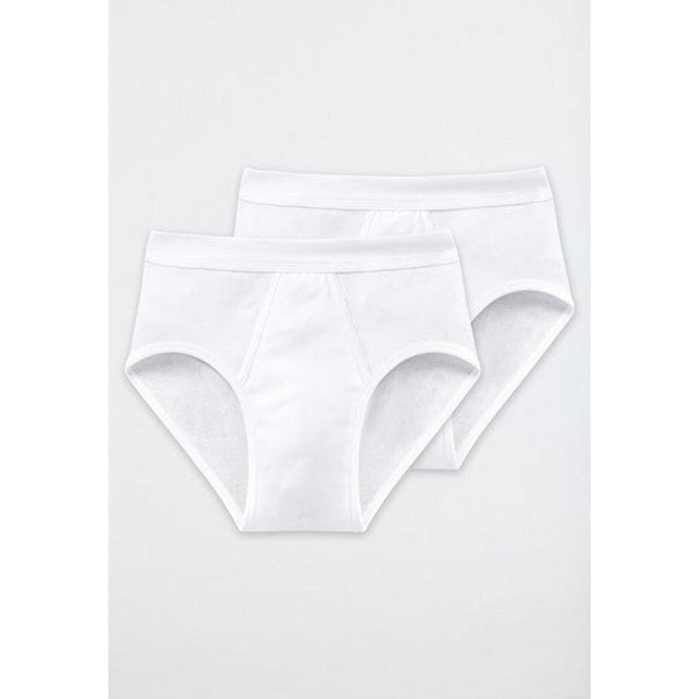 Schiesser Heren Slip Sport slip dubbelverpakking 2P fijnrib CO 100 205159 - Jambelles