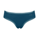 Turquoise Sloggi dameshipster Go Crush uit C3-pack, met kanten randen en subtiel logo op de voorkant. - Jambelles