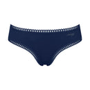 Turquoise Sloggi dameshipster Go Crush uit C3-pack, met kanten randen en subtiel logo op de voorkant. - Jambelles
