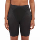 Achteraanzicht van zwarte Spanx Thinstincts 2.0 damesboxer met hoge taille, halflange pijpen en centrale achternaad. - Jambelles