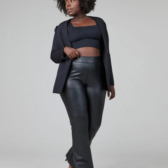 Leather-Like - Flare Pants 20457R
