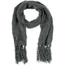 Starling Accessoires Lumi 5061 damessjaals in grijs, roze en petrol met zachte boucléstructuur en franjes. - Jambelles