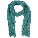 Starling Accessoires Lumi 5061 damessjaals in grijs, roze en petrol met zachte boucléstructuur en franjes. - Jambelles