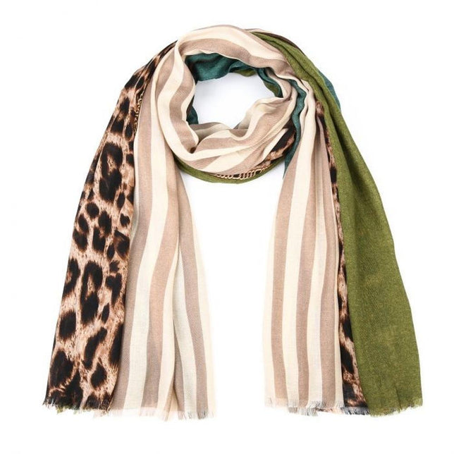 Sunset Shawl / Sjaal Winter sjaal met luipaard print SH69297 - Jambelles