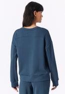 Schiesser Mix+Relax dames sweatshirt met V-hals 184114