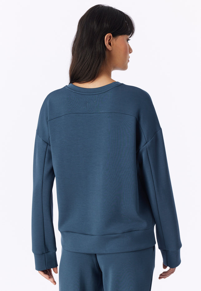 Schiesser Mix+Relax dames sweatshirt met V-hals 184114