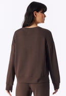 Schiesser Mix+Relax dames sweatshirt met V-hals 184114