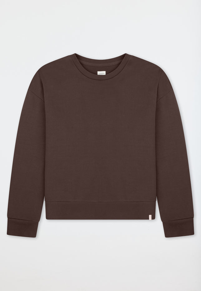 Schiesser Mix+Relax dames sweatshirt met V-hals 184114