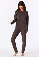 Schiesser Mix+Relax dames sweatshirt met V-hals 184114