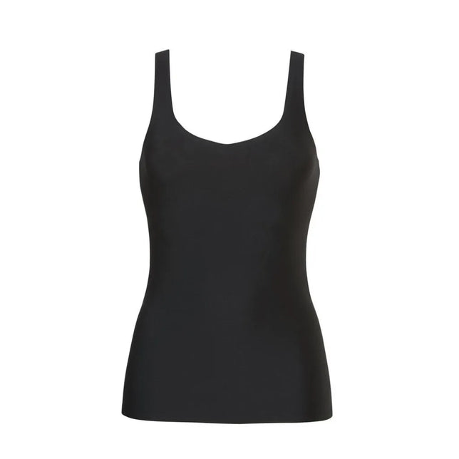 Zwart ten Cate Secrets dameshemd 31614 met brede bandjes, ronde hals en glad, aansluitend model. - Jambelles