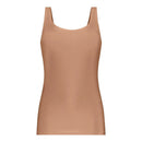Ten Cate Secrets dameshemd 31614 in lichtblauw, mouwloos met brede bandjes en een ronde hals. - Jambelles