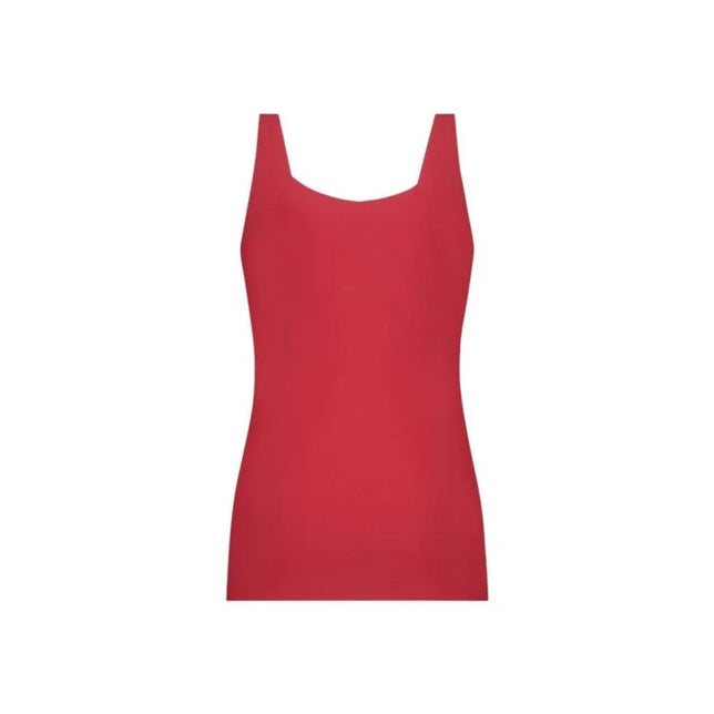 Rood Ten Cate Secrets dameshemd 31614 met brede schouderbanden, aansluitende pasvorm en ronde hals. - Jambelles