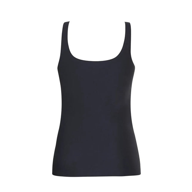 Zwart Ten Cate Secrets dameshemd 31614 met brede schouderbandjes en een diepe ronde hals. - Jambelles
