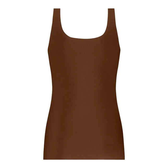 Bruin Ten Cate Secrets dameshemd 31614 met brede schouderbanden en een lage, afgeronde halslijn. - Jambelles