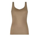 Ten Cate Secrets dameshemd 31614 in lichtblauw, mouwloos met brede bandjes en een ronde hals. - Jambelles