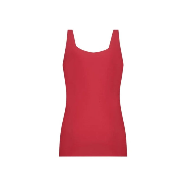 Rood Ten Cate Secrets dameshemd 31614 met brede schouderbanden, gladde afwerking en ronde hals. - Jambelles