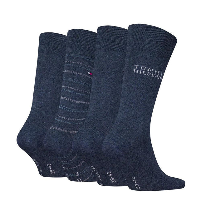 Tommy Hilfiger Heren Sokken Men Sock 4P Tin Gift Box Tommy Stripe 701229780 - Jambelles