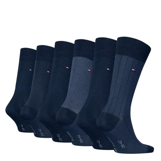 Tommy Hilfiger Heren Sokken Men Sock 6P Tin Giftbox Birdseye 701229781 - Jambelles