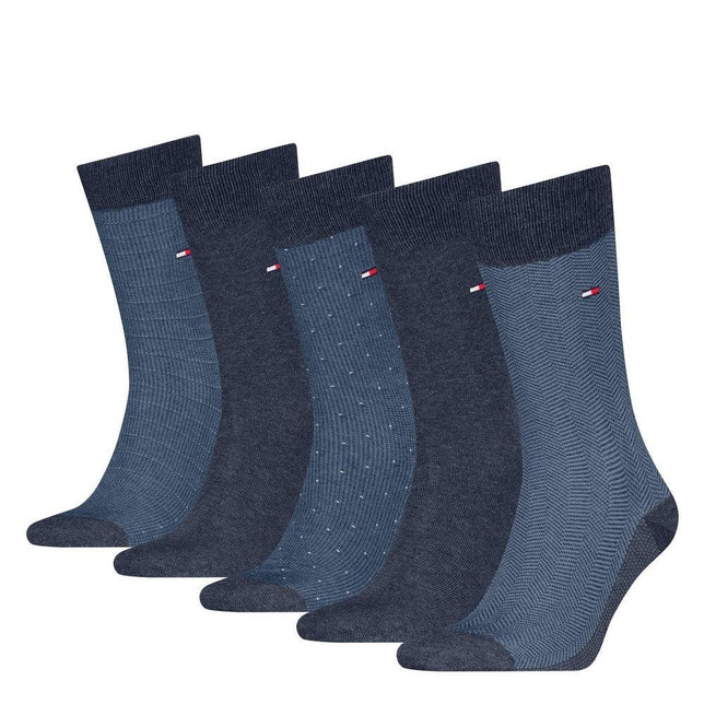 Tommy Hilfiger Heren Sokken Th Men Sock 5P Giftbox Herringbone Dot 701235374 - Jambelles