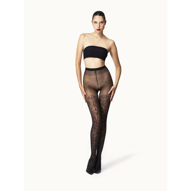 Wolford Dames Panty Ornament Tights 17622 - Jambelles