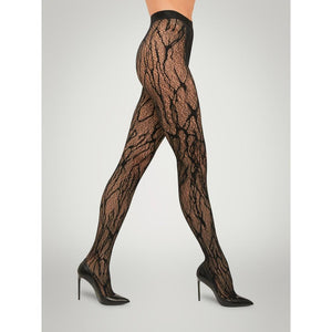 Wolford Dames Panty Snake Lace Tights 19414 - Jambelles