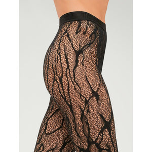 Wolford Dames Panty Snake Lace Tights 19414 - Jambelles