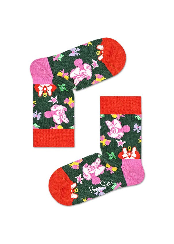 Kids Disney Happy Minnie Sock KDNY01-7500 - Jambelles Happy Socks 2-3 Y / Multicolor