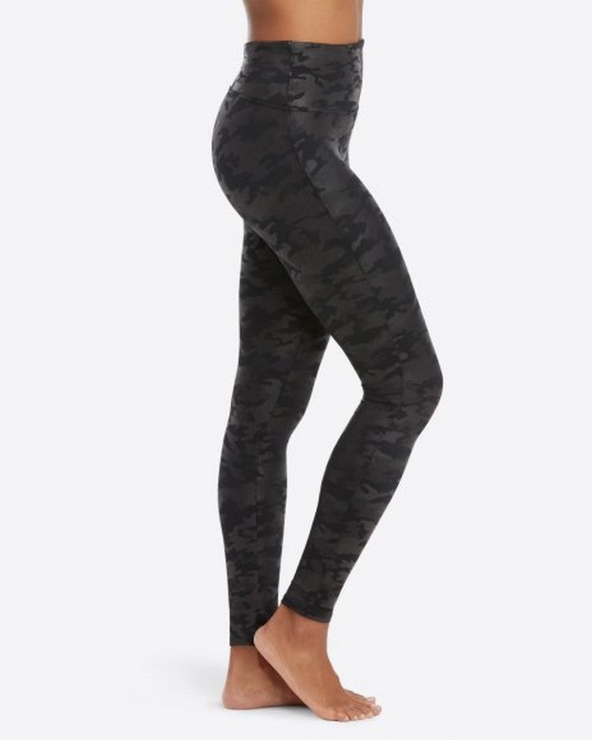 SPANX Faux Leather Camo Leggings SPX 20185R - Jambelles Spanx S / Black Camouflage