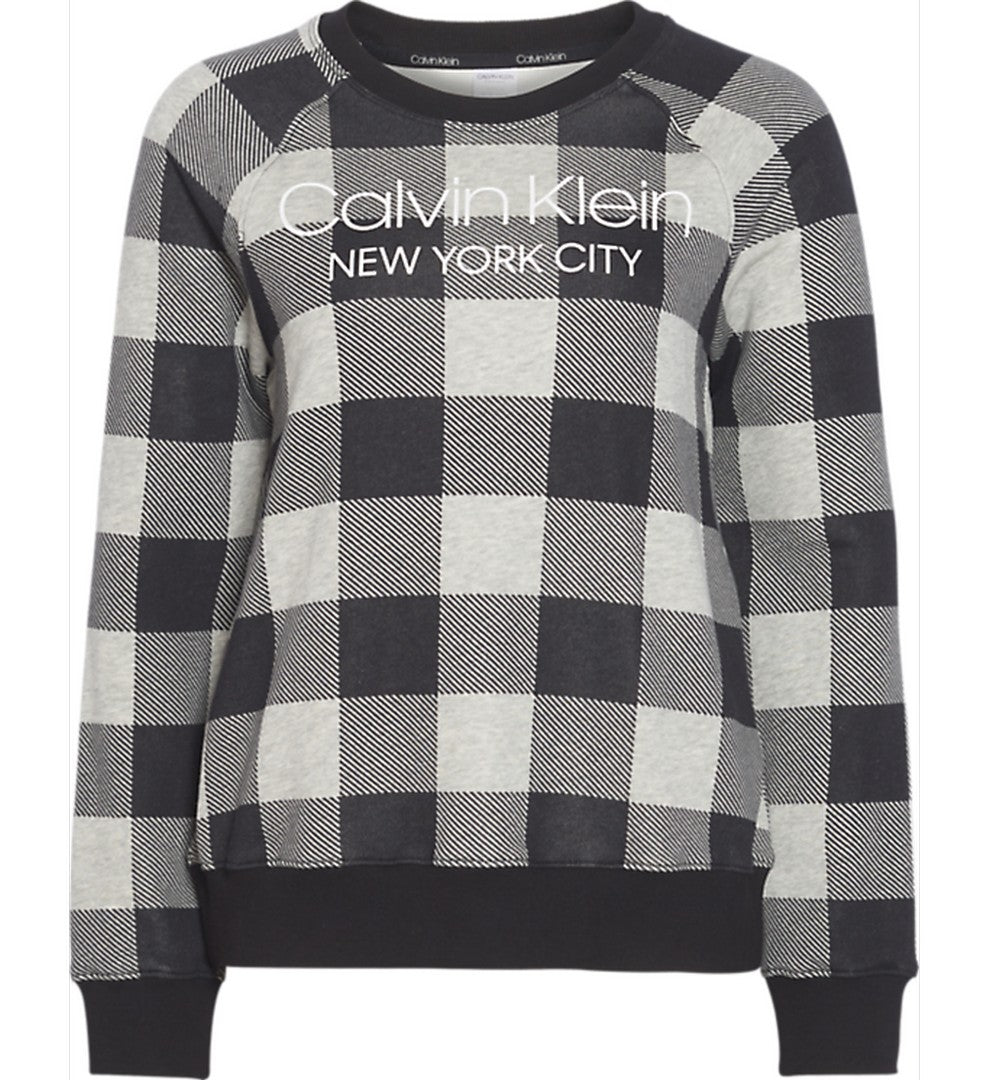 Sweatshirt L/S 000QS6301E - Jambelles Calvin Klein XS / 2ZJ Buffalo Check Grey Heather